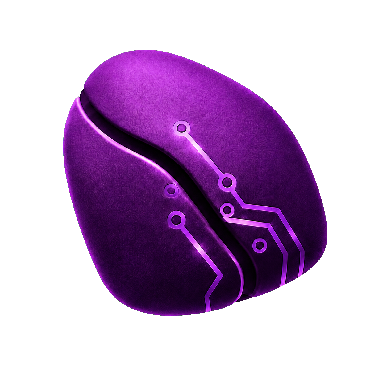 A digital kola nut formed with circuit lines